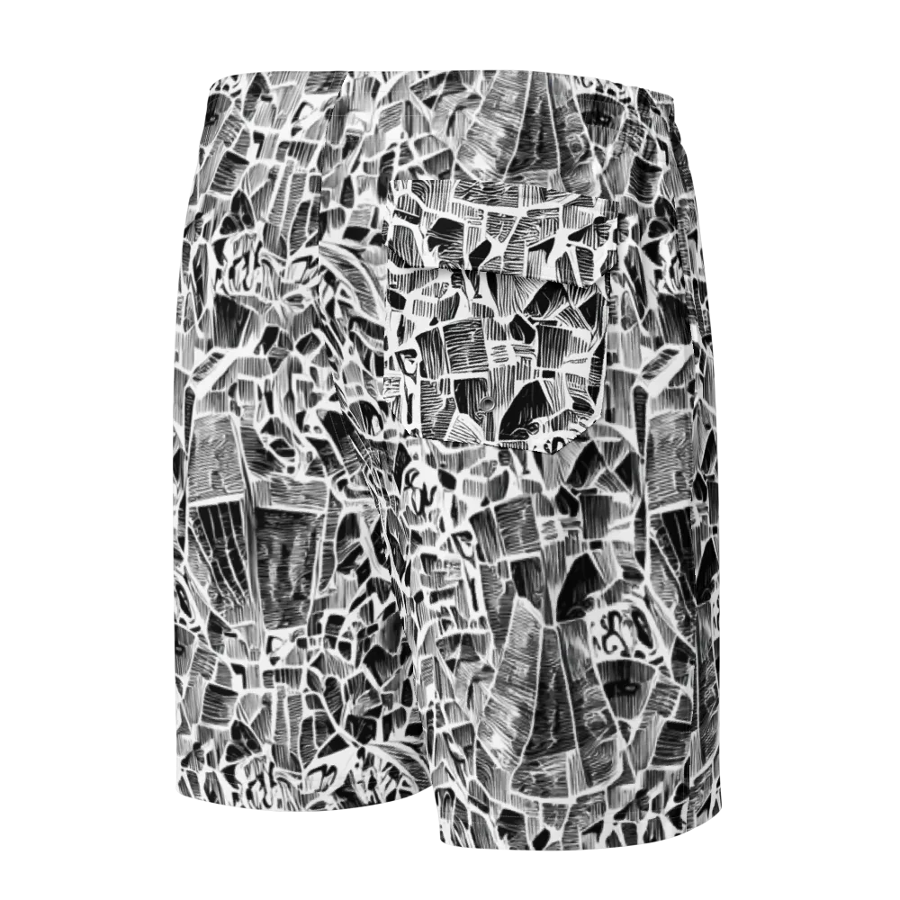 Monochrome Canopy on Men's Board Shorts — Back