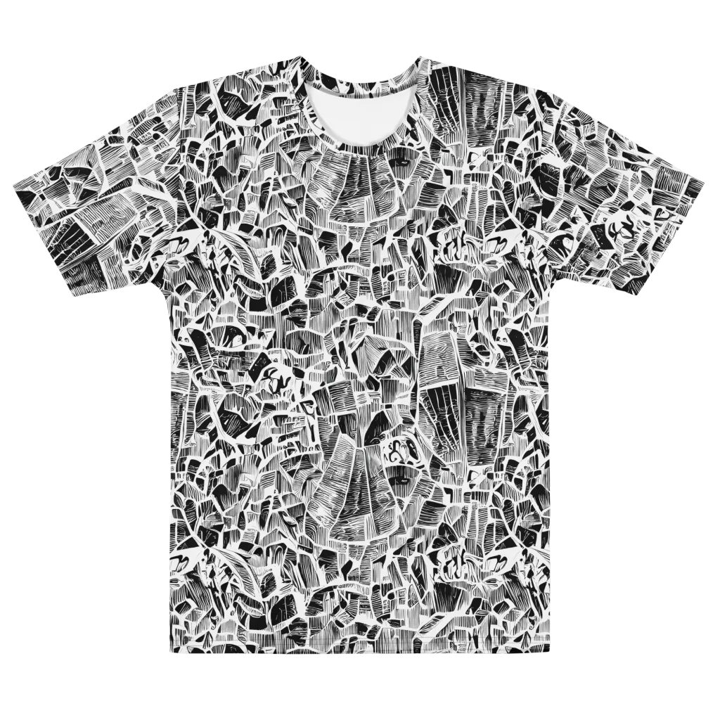Monochrome Canopy on Men's Cotton Crew Neck T-Shirt — Front