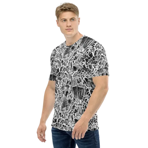 Monochrome Canopy on a Men's Crew Neck T-Shirt