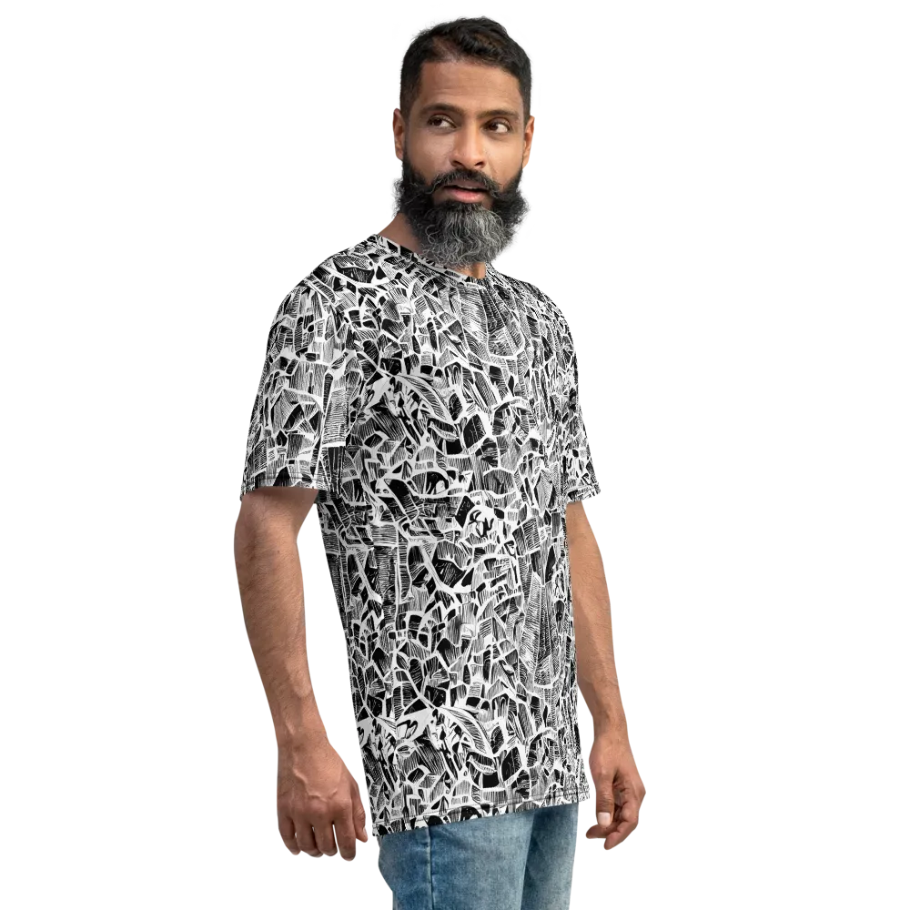 Monochrome Canopy on Men's Crew Neck T-Shirt — Right