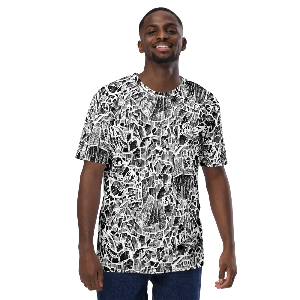 Monochrome Canopy on Men's Crew Neck T-Shirt — Front