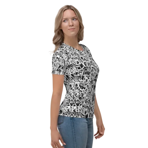 Monochrome Canopy on a Women's Crew Neck T-Shirt