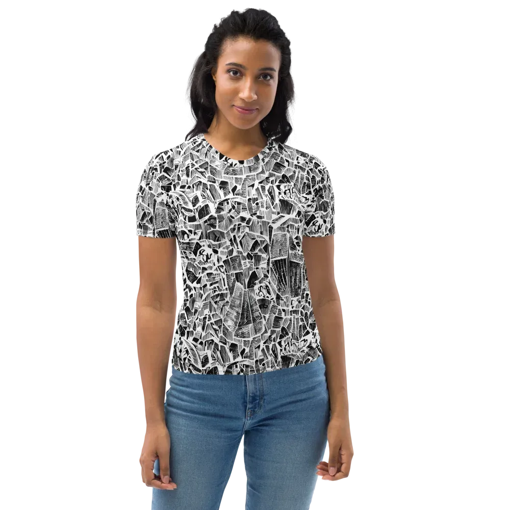 Monochrome Canopy on Women's Crew Neck T-Shirt — Front