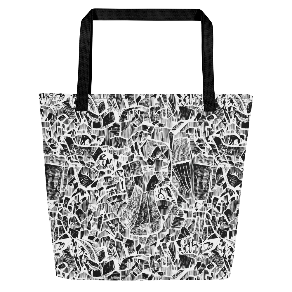Monochrome Canopy on Large Tote Bag W/ Pocket — Front