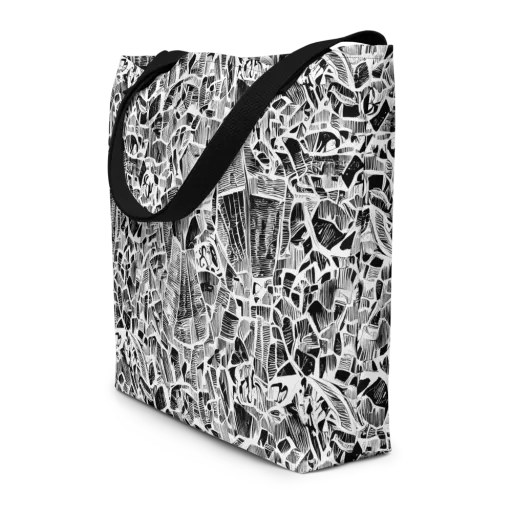 Monochrome Canopy on a Large Tote Bag W/ Pocket