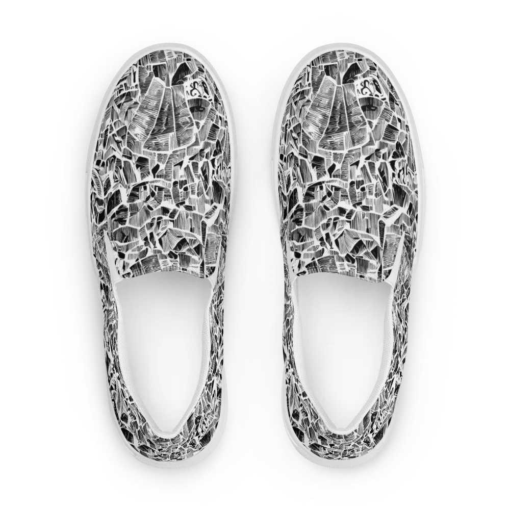 Monochrome Canopy on Women's Slip-On Canvas Shoes — Front