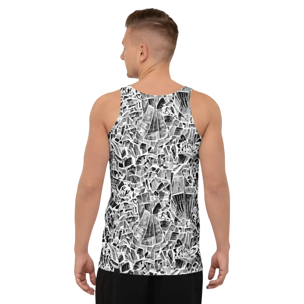 Monochrome Canopy on Men's Tank Top — Back