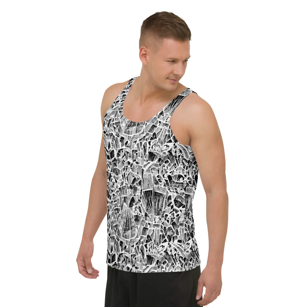 Monochrome Canopy on Men's Tank Top — Left Front