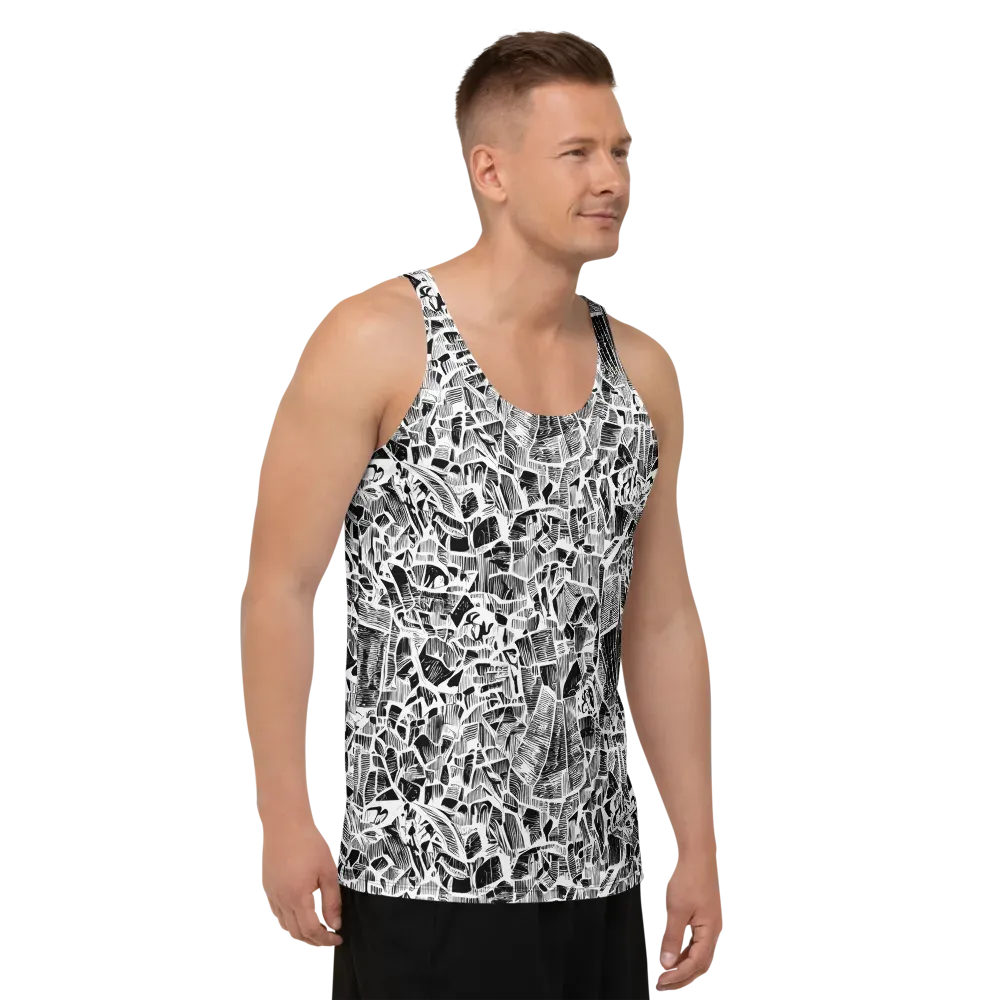 Monochrome Canopy on Men's Tank Top — Right Front