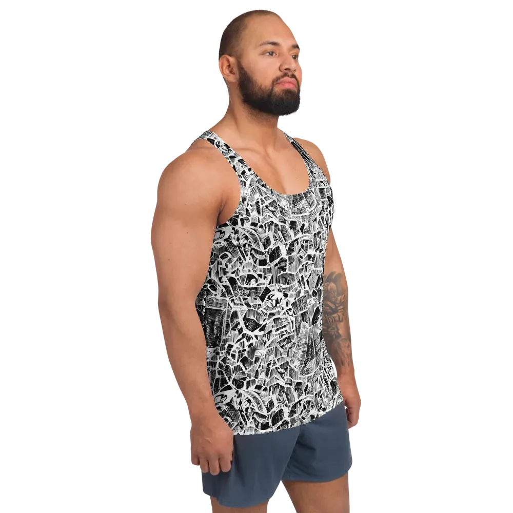 Monochrome Canopy on Men's Tank Top — Right Front