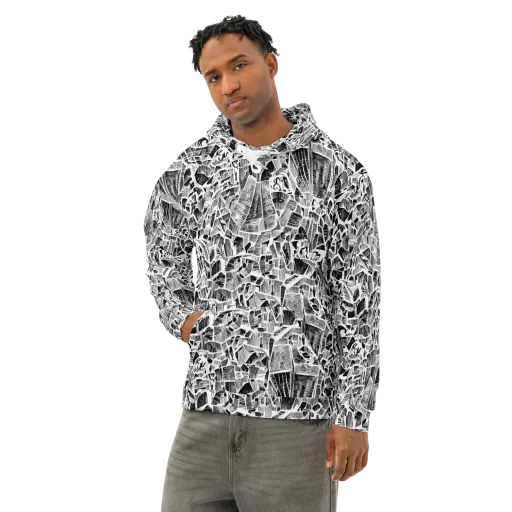 Monochrome Canopy on a Cotton Hoodie