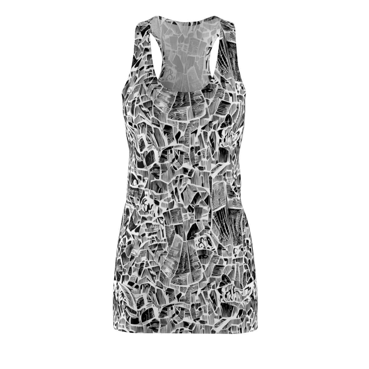 Monochrome Canopy on Racerback Dress — Front