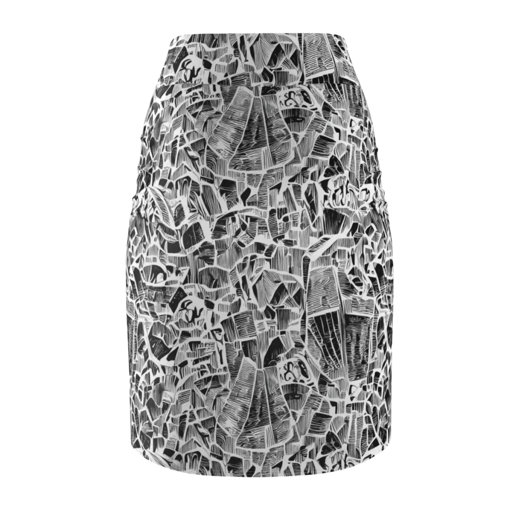 Monochrome Canopy on Pencil Skirt — Back