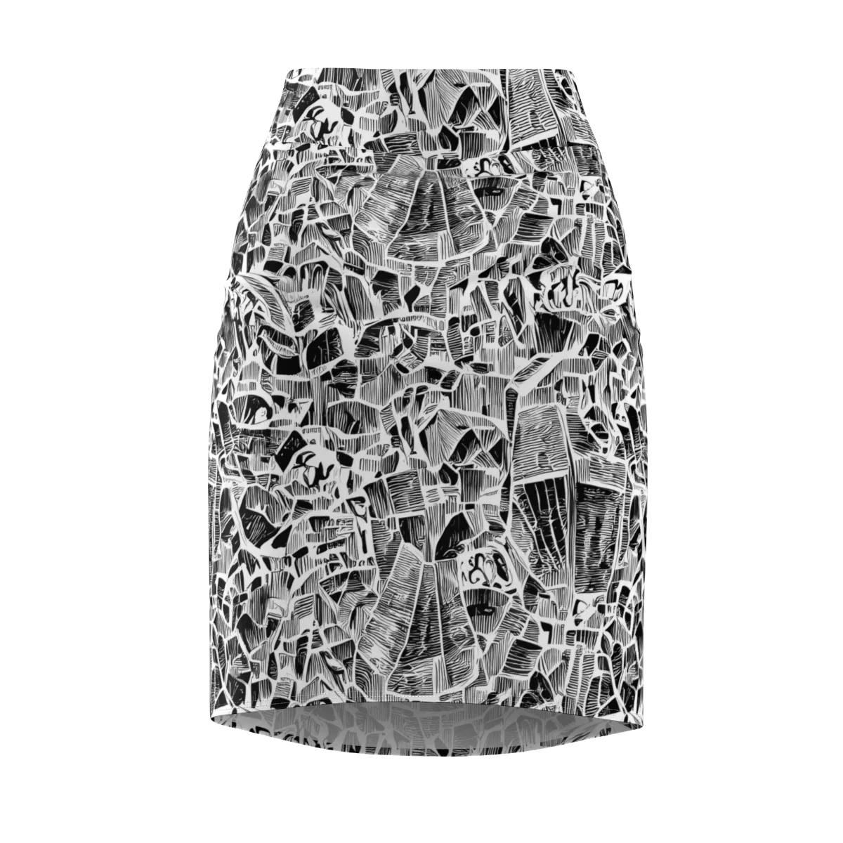 Monochrome Canopy on Pencil Skirt — Front