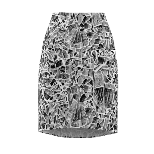 Monochrome Canopy on a Pencil Skirt