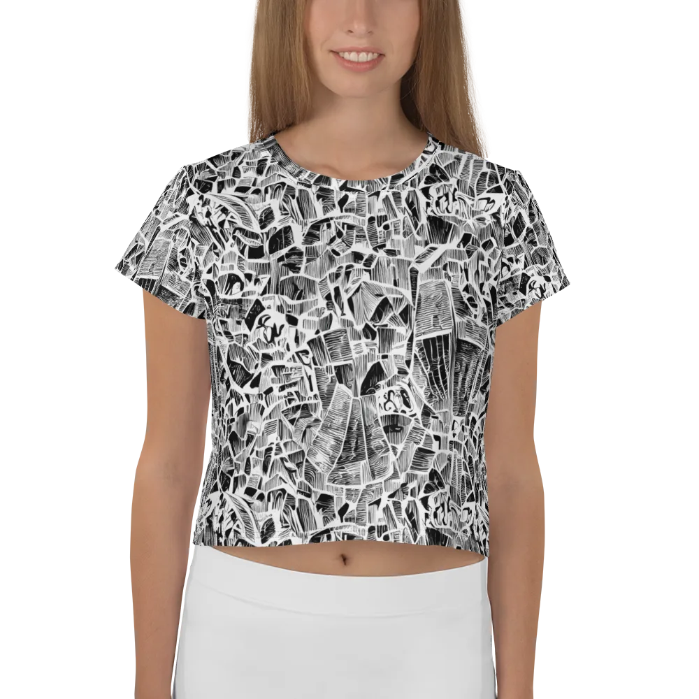 Monochrome Canopy on Crop Tee — Front