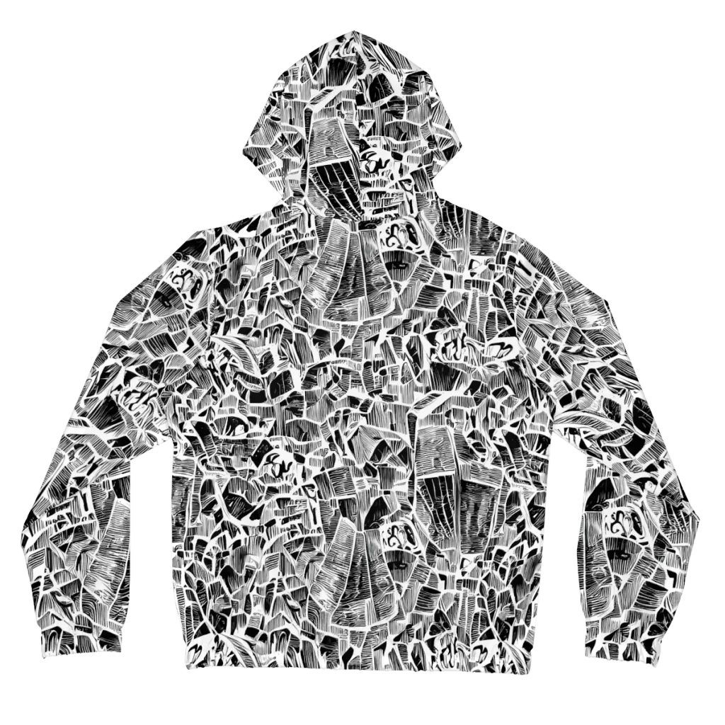 Monochrome Canopy on Women's Full-Zip Hoodie — Back