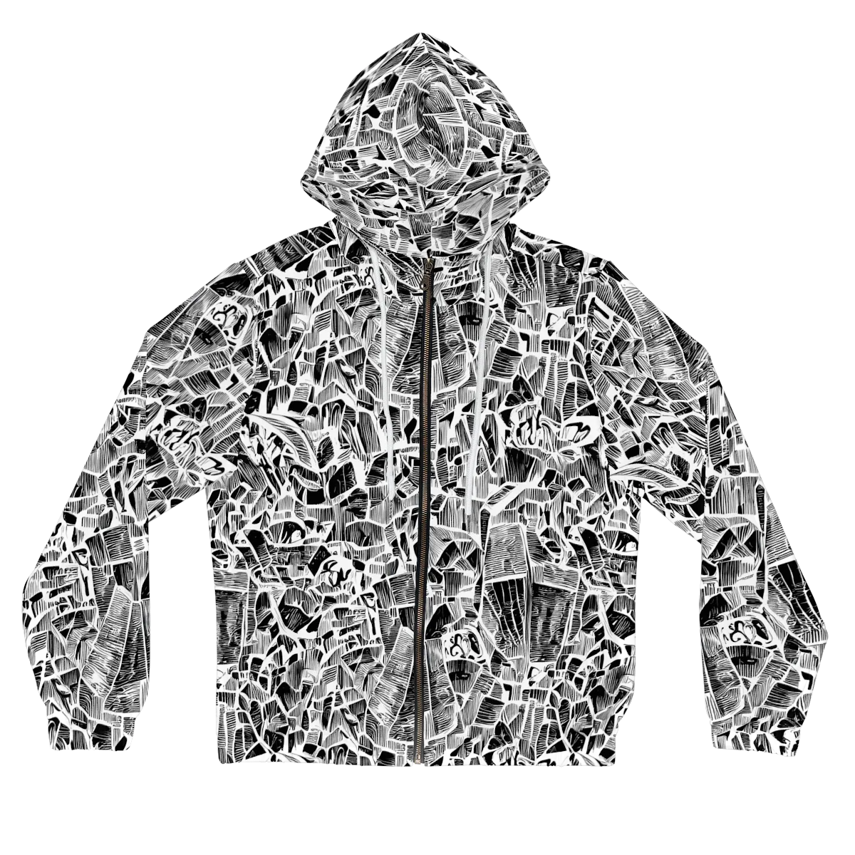 Monochrome Canopy on Women's Full-Zip Hoodie — Front