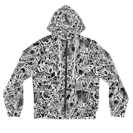 Monochrome Canopy on a Women's Full-Zip Hoodie