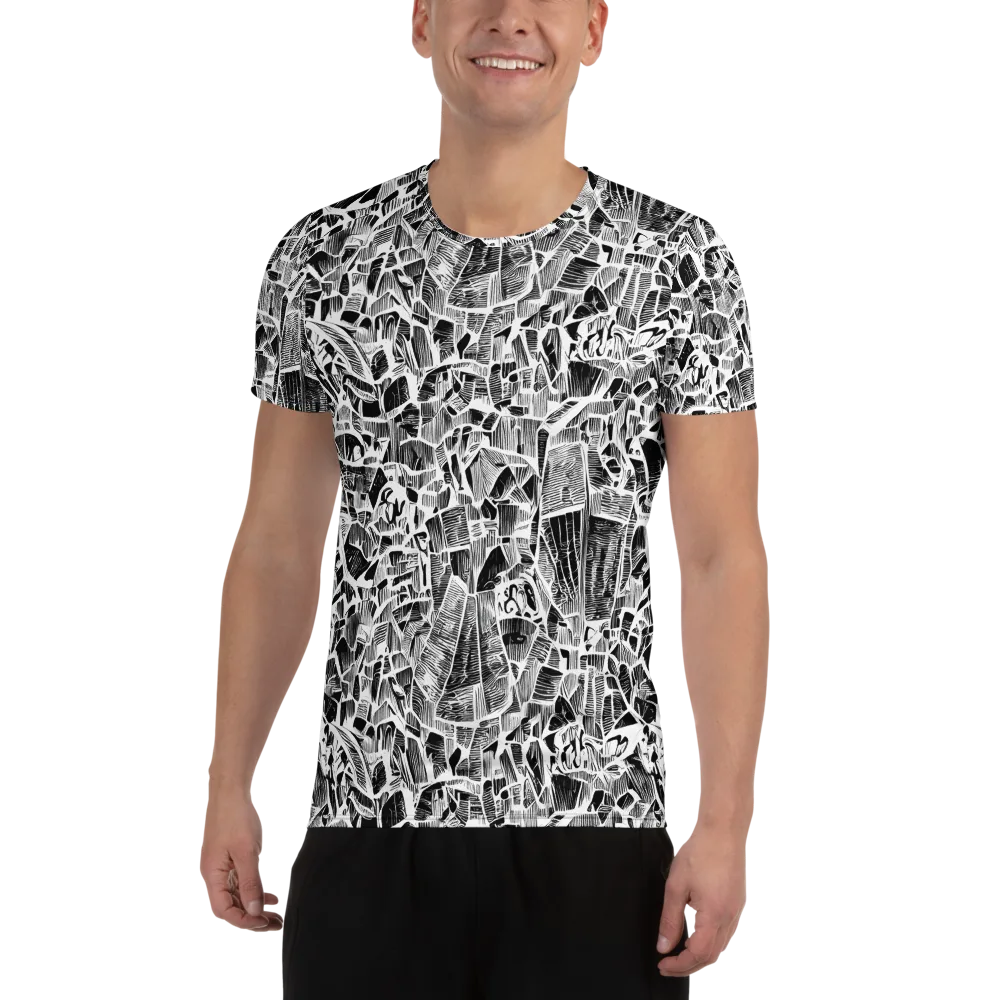 Monochrome Canopy on Men's Athletic T-Shirt — Front
