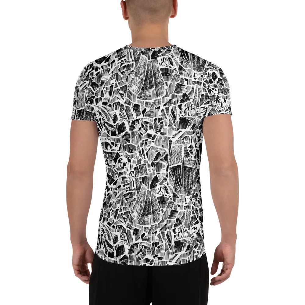 Monochrome Canopy on Men's Athletic T-Shirt — Back
