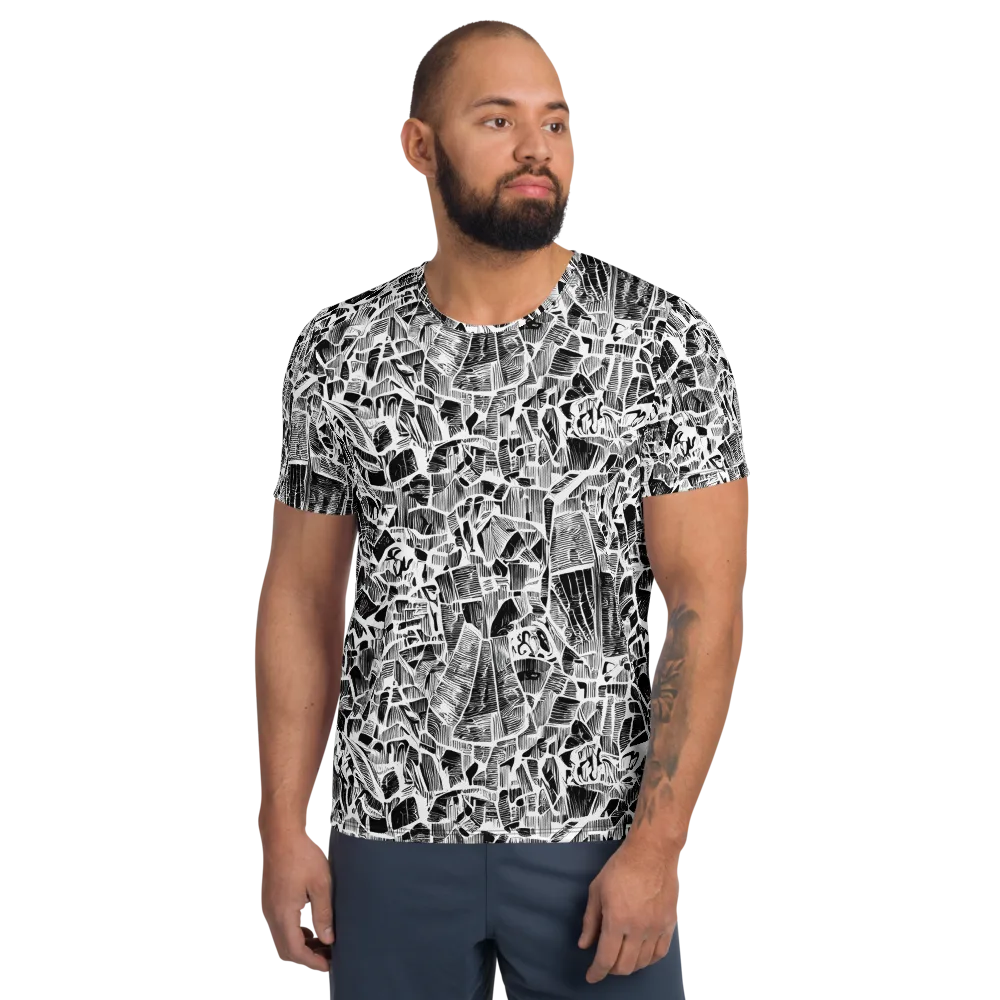 Monochrome Canopy on Men's Athletic T-Shirt — Front