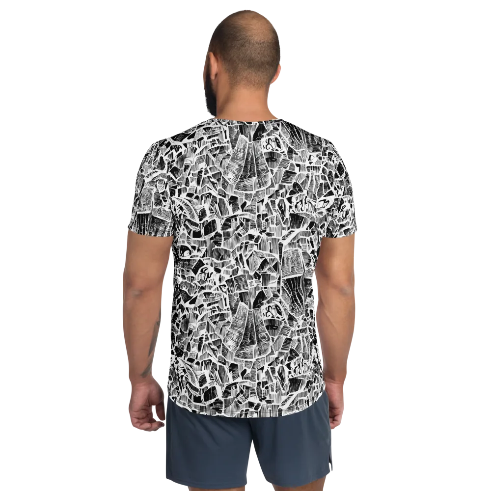 Monochrome Canopy on Men's Athletic T-Shirt — Back