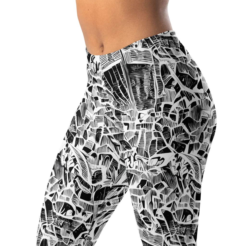 Monochrome Canopy on Leggings — Left Front