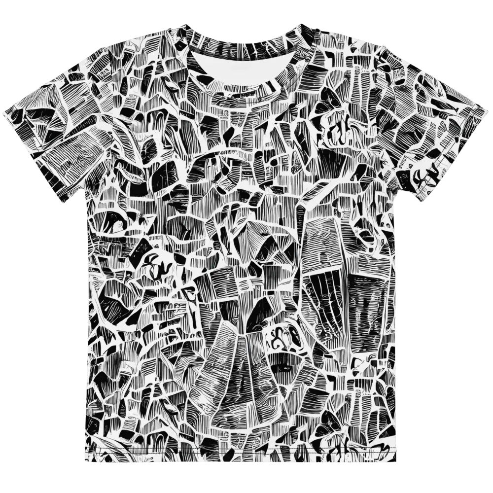 Monochrome Canopy on Kids Crew Neck T-Shirt — Front