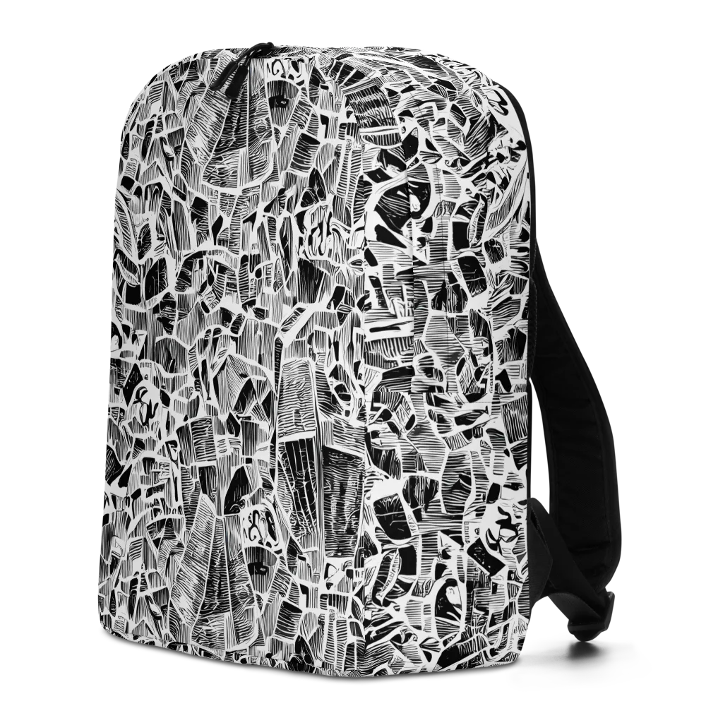 Monochrome Canopy on Minimalist Backpack — Left