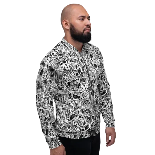 Monochrome Canopy on a Bomber Jacket