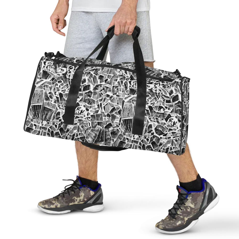 Monochrome Canopy on Duffle Bag — Front