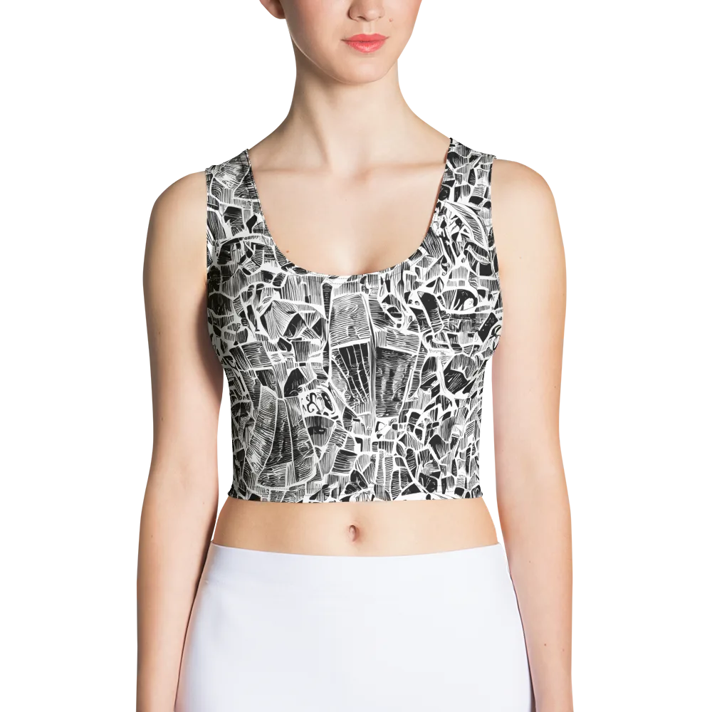 Monochrome Canopy on Crop Top — Front