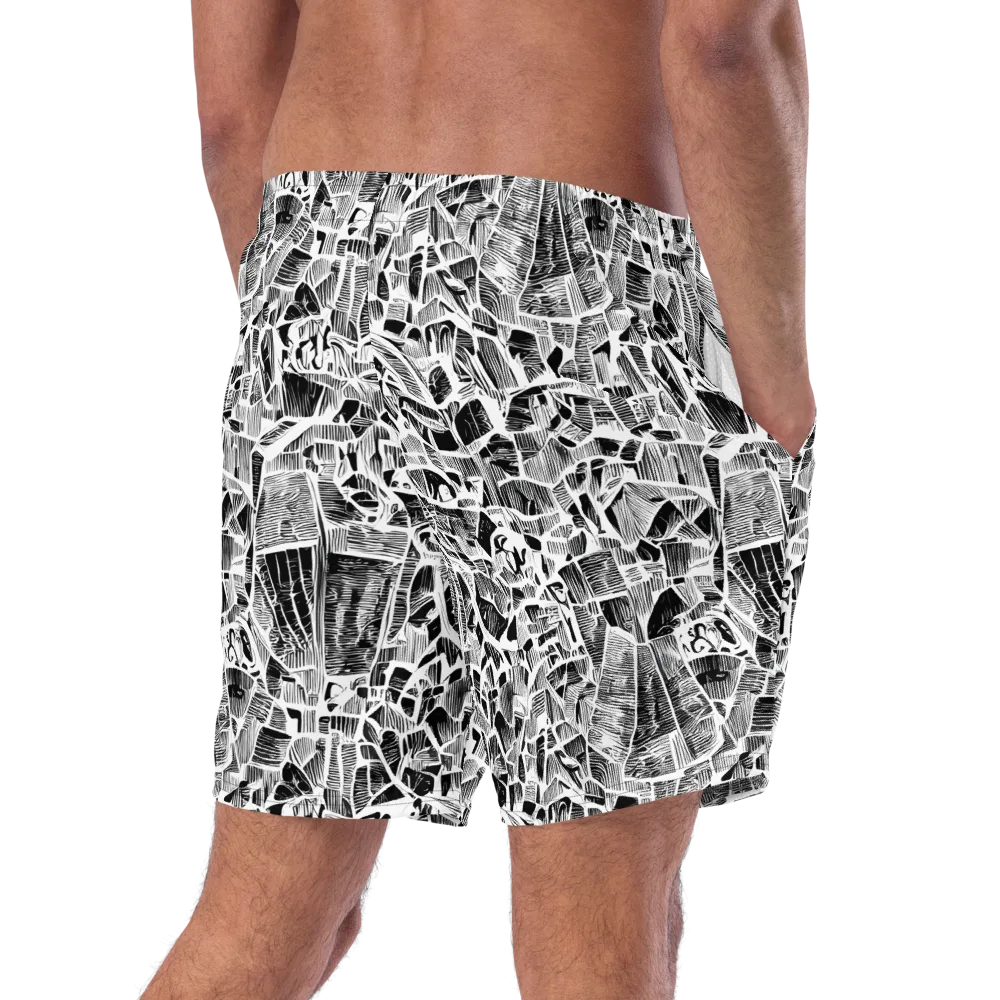 Monochrome Canopy on Swim Trunks — Right Back