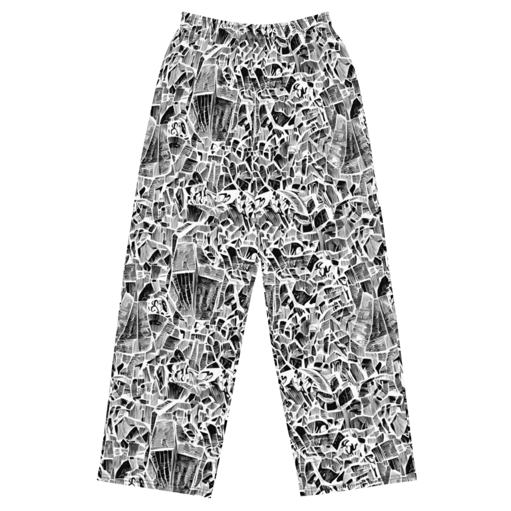 Monochrome Canopy on Wide-Leg Pants — Front