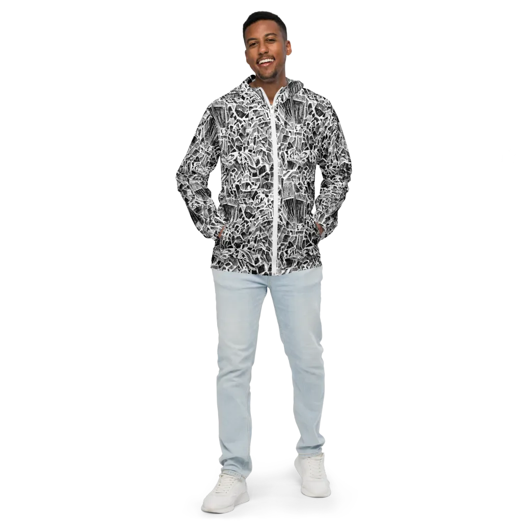 Monochrome Canopy on Men's Windbreaker — Front