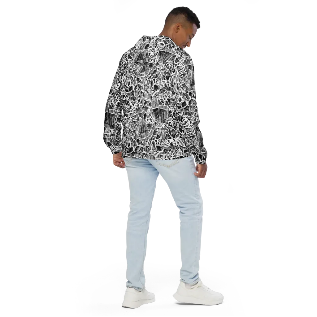 Monochrome Canopy on Men's Windbreaker — Back