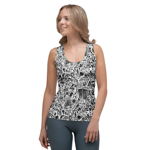 Monochrome Canopy on a Women's Tank Top