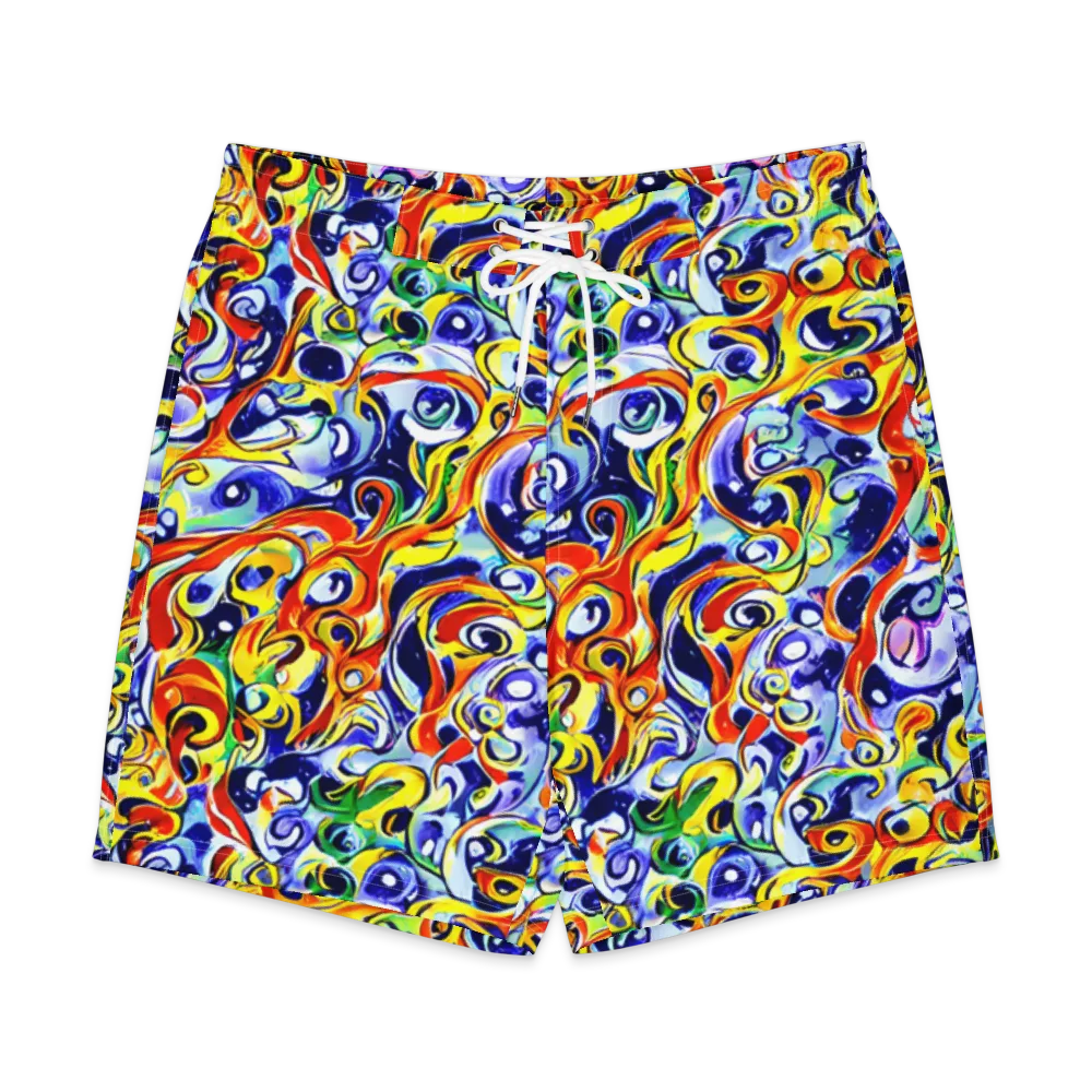 Painted Comet on Men's Board Shorts — Front