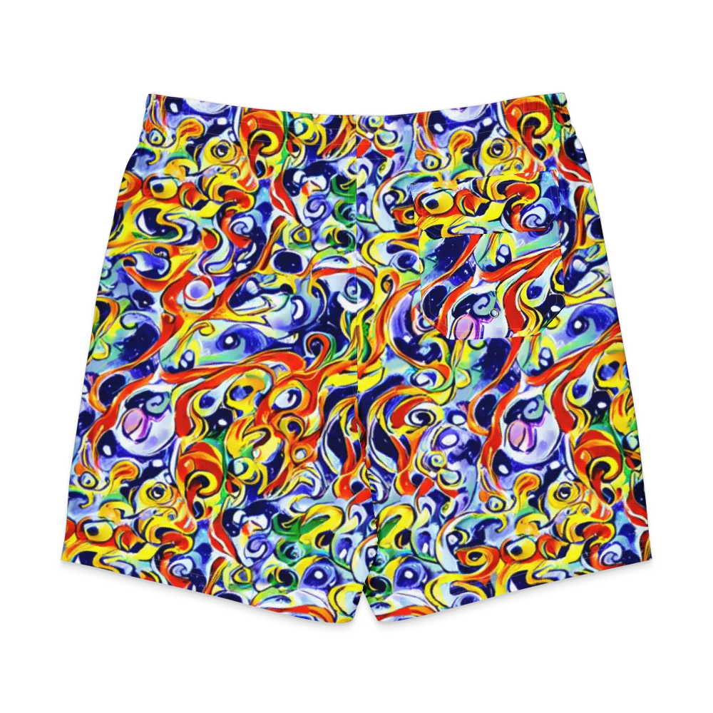 Painted Comet on Men's Board Shorts — Back
