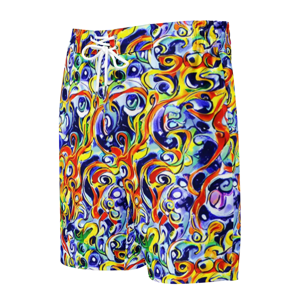 Painted Comet on Men's Board Shorts — Front