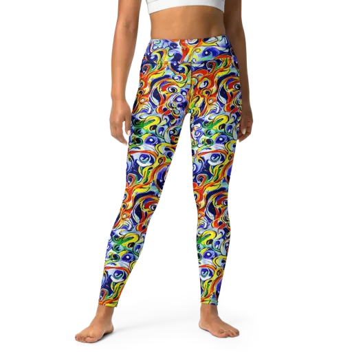 Painted Comet on a Yoga Leggings