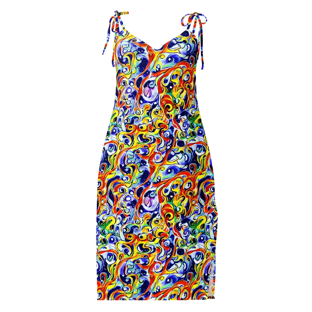 Painted Comet on Slip Dress — Front