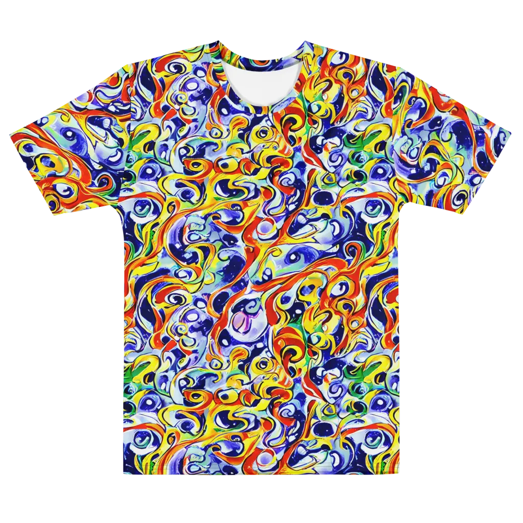 Painted Comet on Men's Cotton Crew Neck T-Shirt — Front