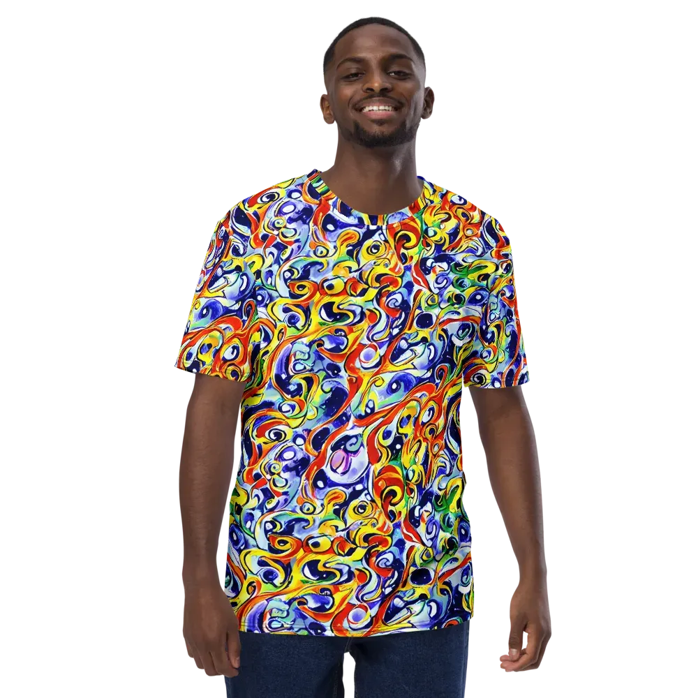 Painted Comet on Men's Crew Neck T-Shirt — Front