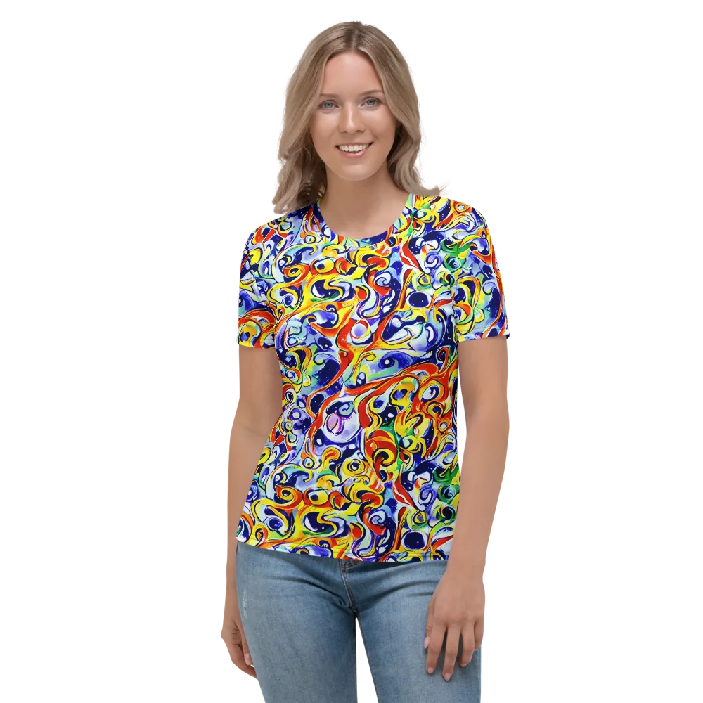 Painted Comet on Women's Crew Neck T-Shirt — Front