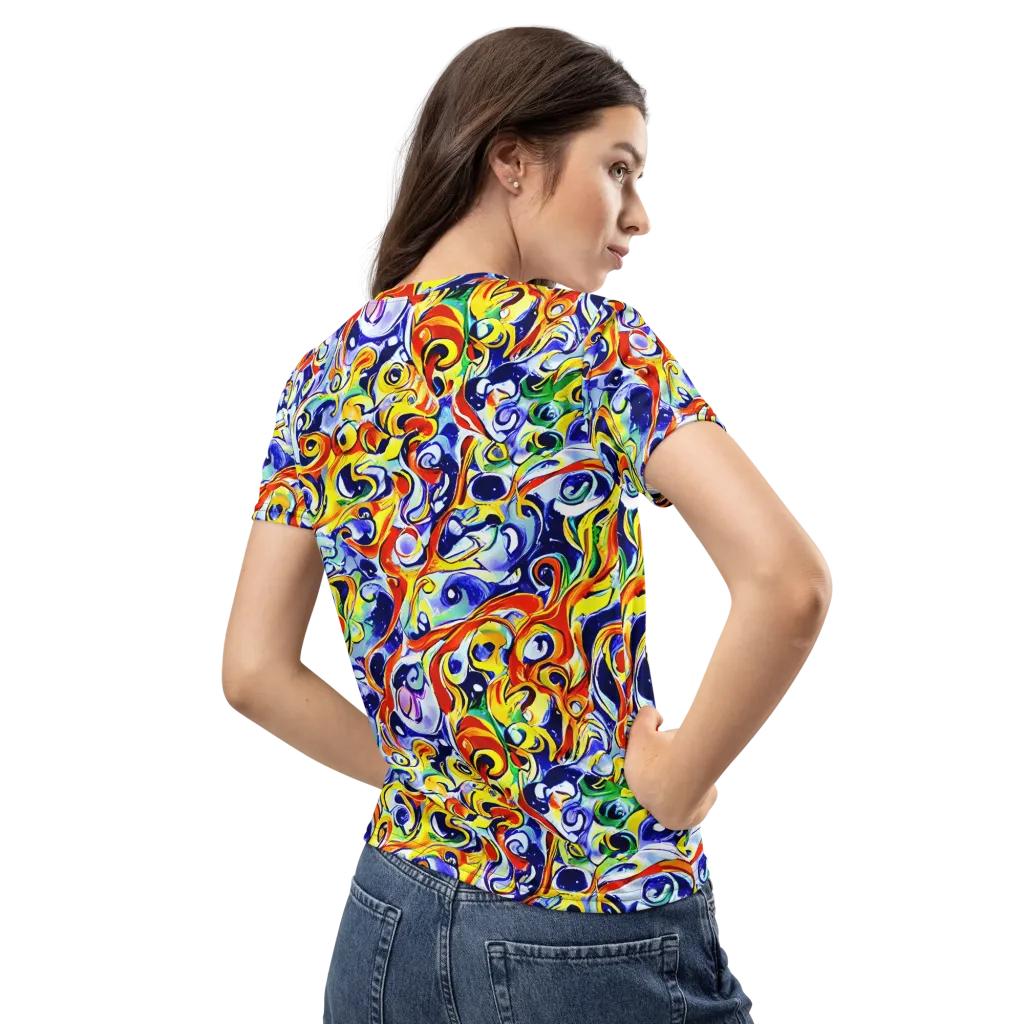 Painted Comet on Women's Crew Neck T-Shirt — Back