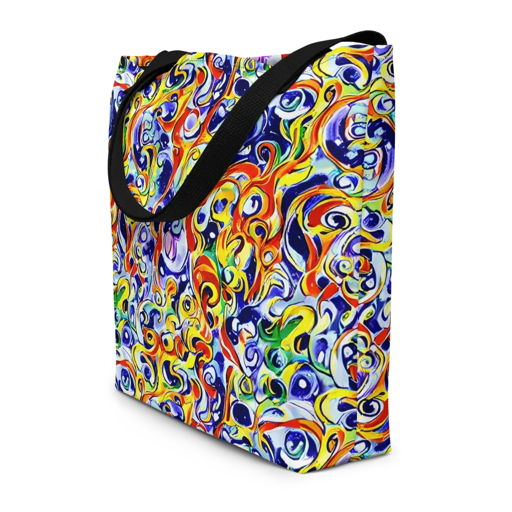 Painted Comet on Large Tote Bag W/ Pocket — Front