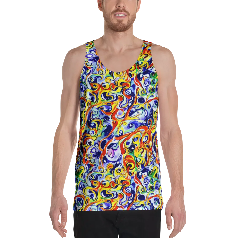 Painted Comet on Men's Tank Top — Front