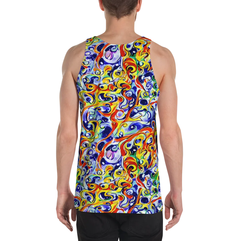 Painted Comet on Men's Tank Top — Back